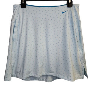 NWT Nike Golf Skirt Skort Size Medium Women's Dri-Fit UV Victory Printed Blue